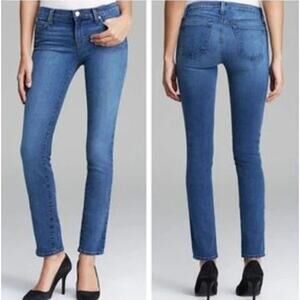 J Brand The Pencil Leg Skinny Denim Dark Wash Jeans in High Tide 27 $198